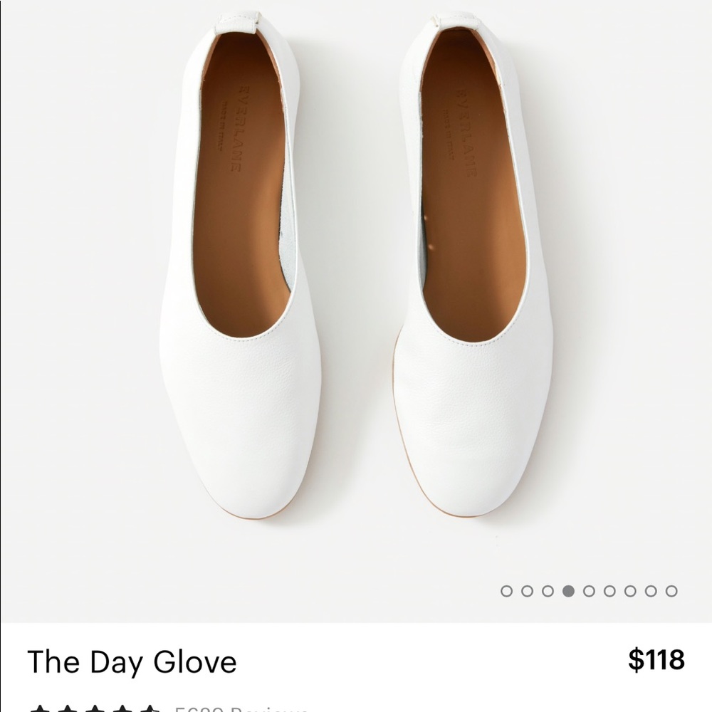 Everlane flats leather white